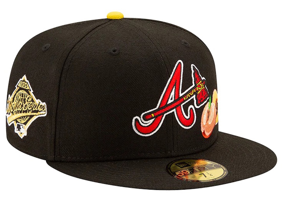 Pre-owned New Era Offset X Atlanta Braves 59fifty Fitted Hat Black