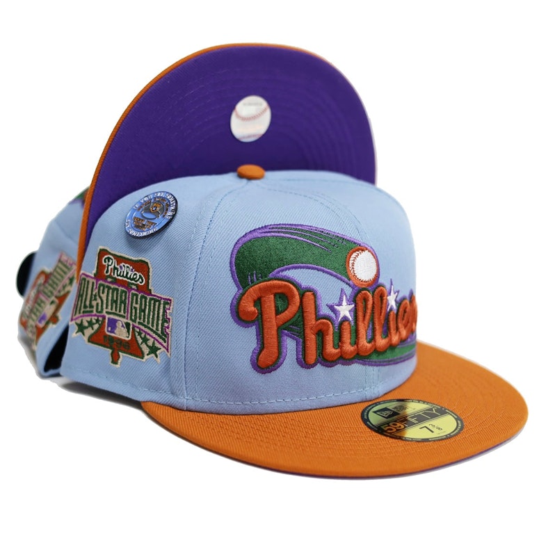 Pre-owned New Era Philadelphia Phillies Capsule Anti-theft Collection 1996 All Star Game 59fifty Fitted Hat Bl In Blue/purple