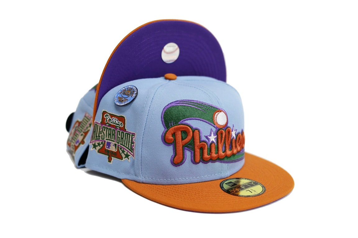 Pre-owned New Era Philadelphia Phillies Capsule Anti-theft Collection 1996 All Star Game 59fifty Fitted Hat Bl In Blue/purple