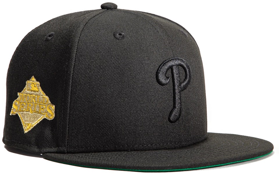 New Era Philadelphia Phillies Gold Digger 2008 World Series Patch Hat Club Exclusive 59FIFTY Fitted Hat Black