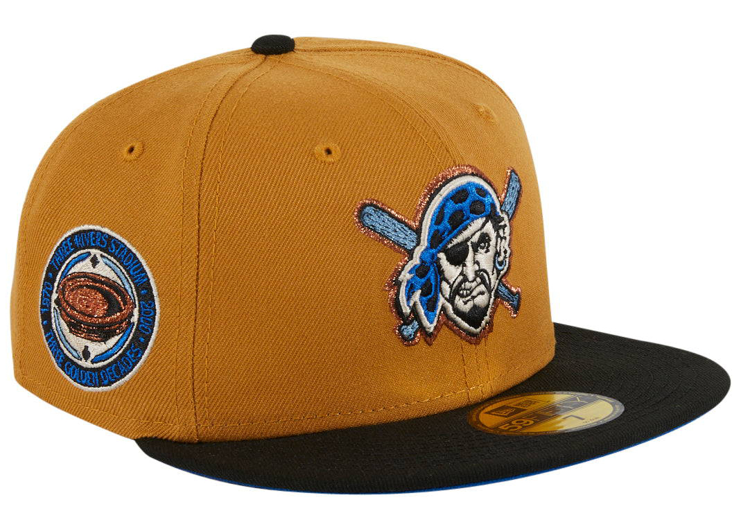 New Era Pittsburgh Pirates Ancient Egypt ALT Three Rivers Stadium Hat Club  Exclusive 59Fifty Fitted Hat Khaki/Black/Royal Blue