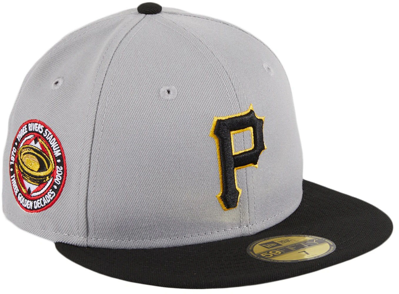 New Era Pittsburgh Pirates Three Rivers Stadium Capsule Hats 59FIFTY Fitted Hat Grey/Blue