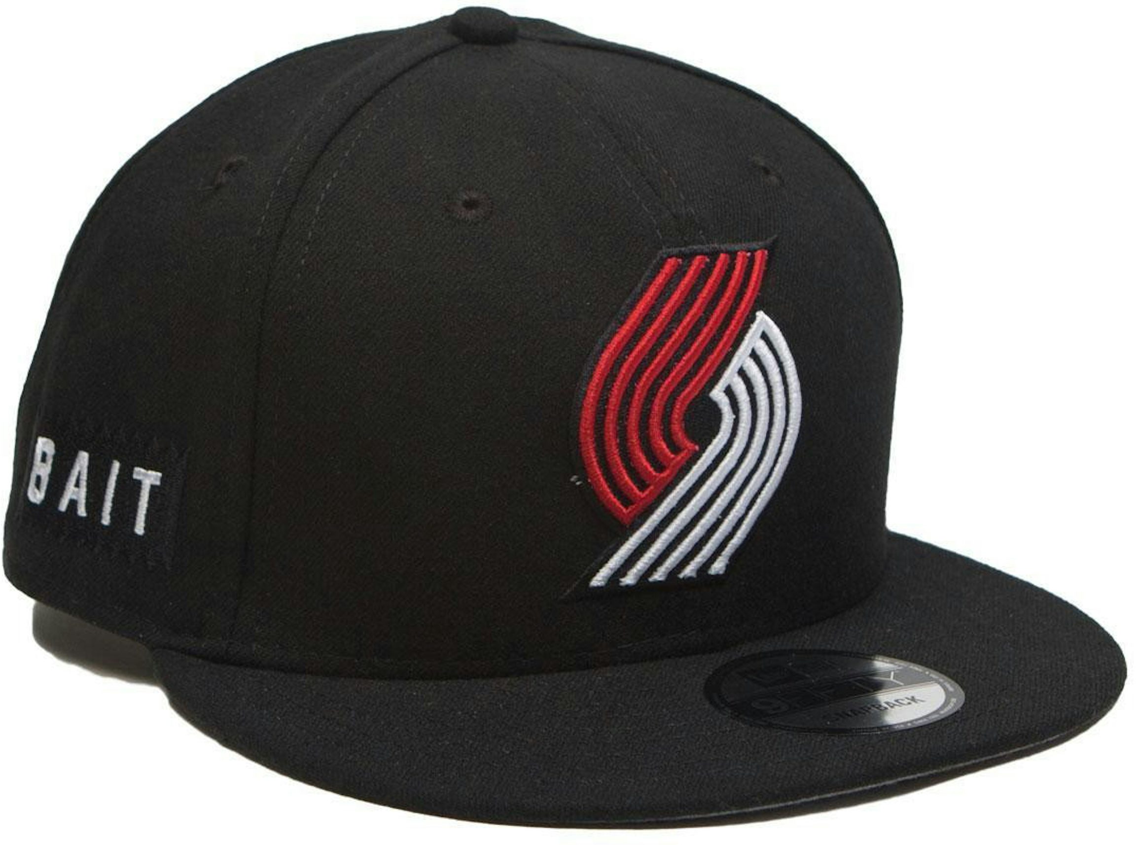 New Era White/Black Portland Trail Blazers Back Half 9FIFTY Snapback Hat