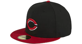 New Era Retro On-Field Cincinnati Reds Alternate 59Fifty Fitted Hat Black/Red