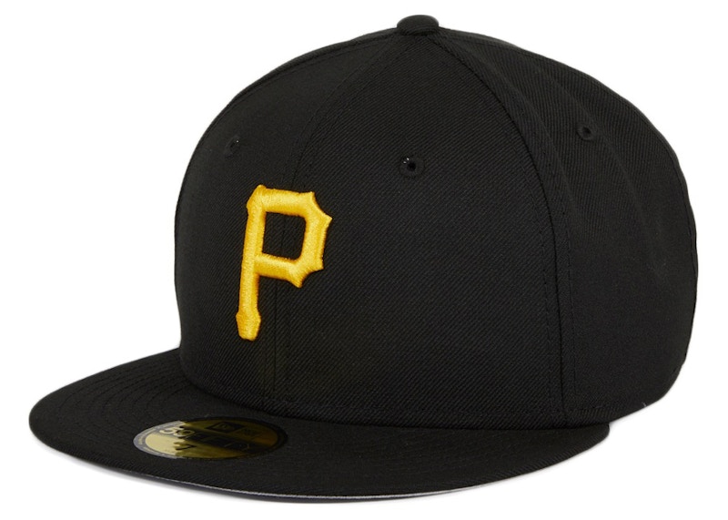 Pre-owned New Era Men's Retro Onfield Pittsburgh Pirates Game 59fifty Fitted Hat In Black