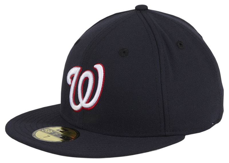 black and white washington nationals hat