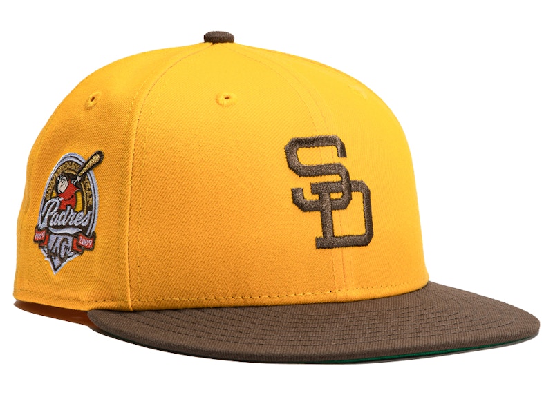 gold padres hat