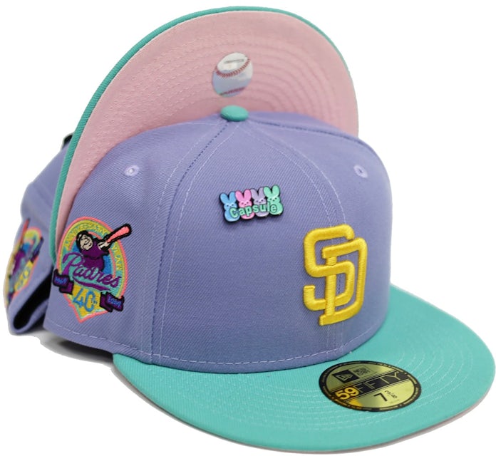 New Era San Diego Padres Capsule Easter Collection 40th Anniversary 59Fifty  Fitted Hat Lavender/Pink - US