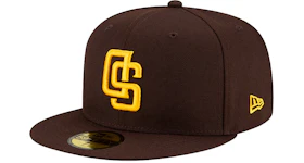 New Era San Diego Padres Upside Down 59Fifty Fitted Hat Brown