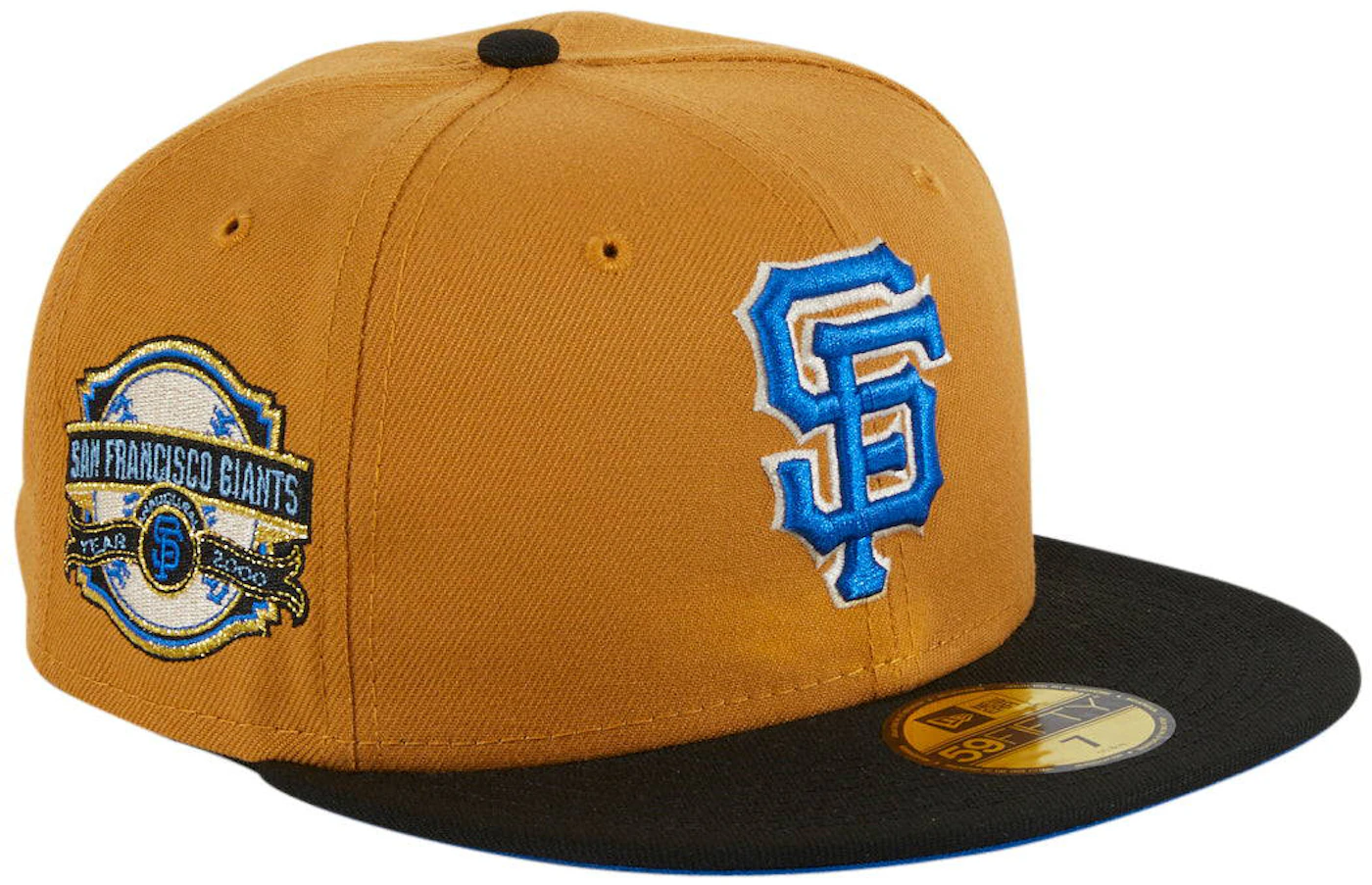 New Era San Francisco Giants Ancient Egypt 2000 Inaugural Hat Club Exclusive 59FIFTY Fitted Hat Khaki/Black/Royal Blue
