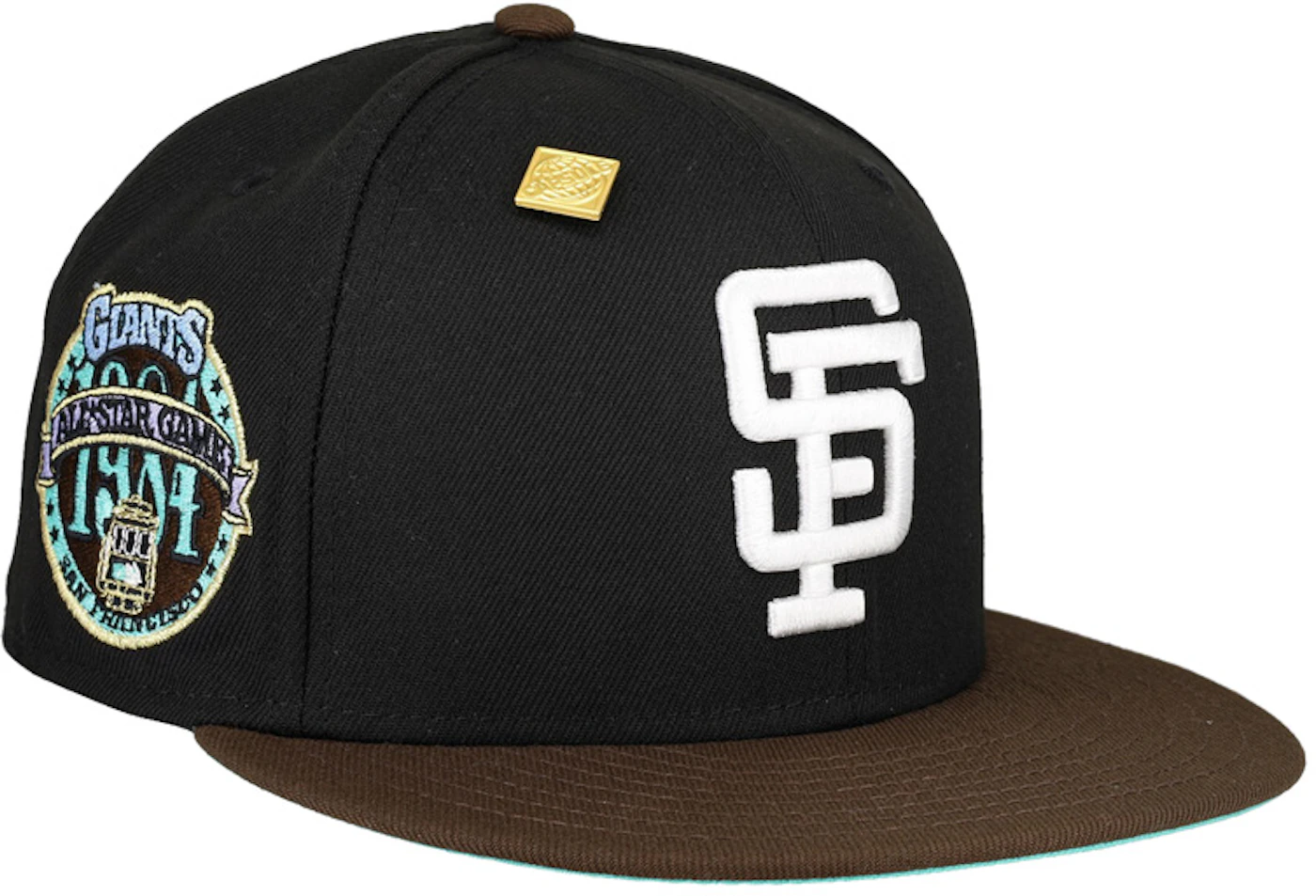 New Era San Francisco Giants Capsule Vintage Collection 1984 All Star Game  Patch Fitted Hat 59Fifty Fitted Hat Black/Teal - FW22 - US