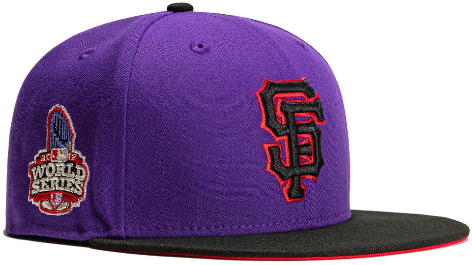 New Era San Francisco Giants T-Dot 2012 World Series Patch Hat Club  Exclusive 59Fifty Fitted Hat Purple/Black Men's - FW22 - US