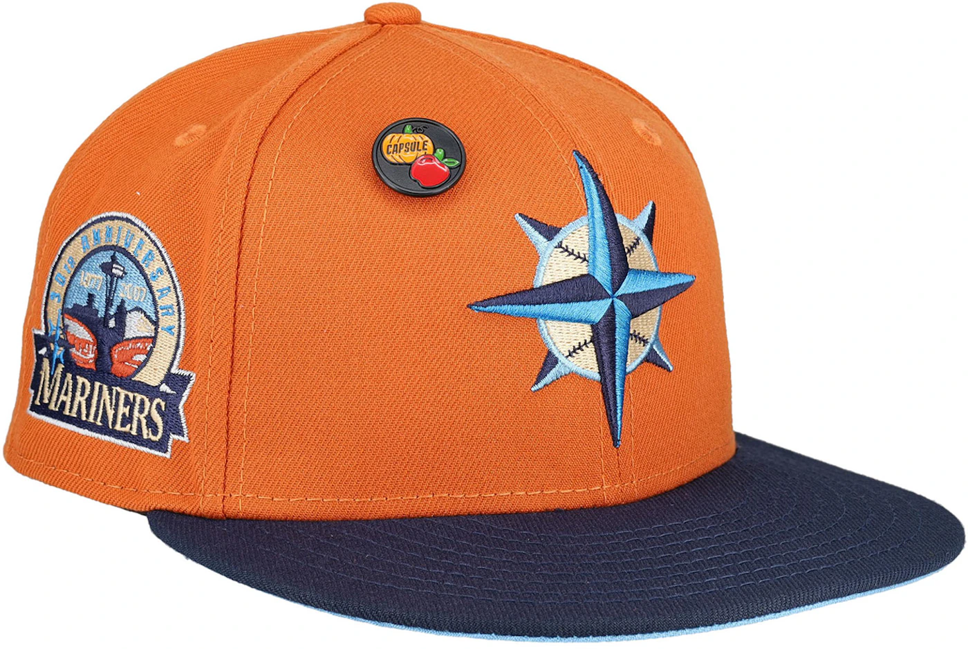 New Era Seattle Mariners Trident Throwback Edition 59Fifty Fitted Cap, EXCLUSIVE HATS, CAPS