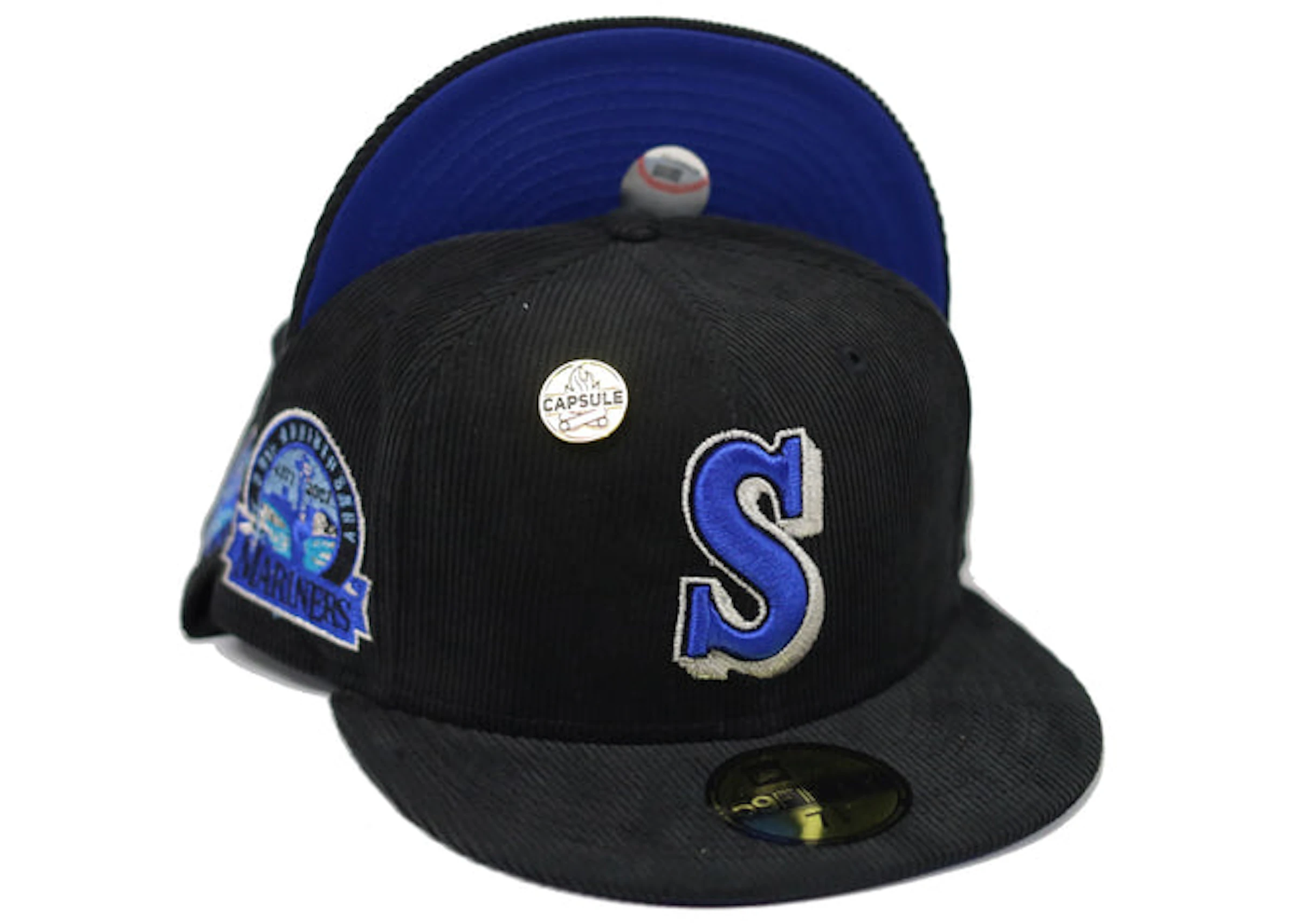 India exile heap New Era Seattle Mariners Capsule Corduroy Campfire 30th Season Patch Fitted  Hat Fitted Hat Black/Blue - US