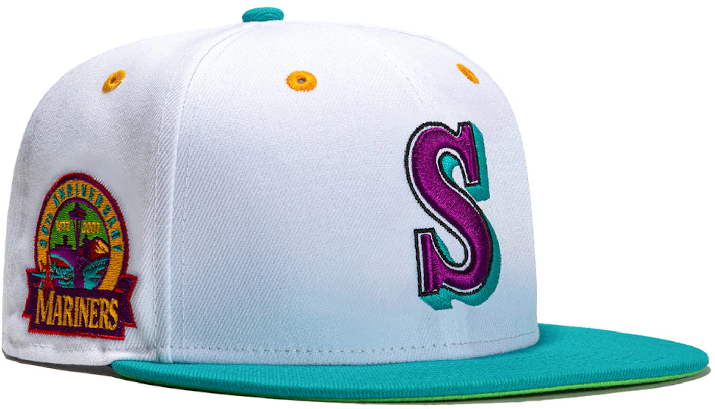 SEATTLE MARINERS 30TH ANNIVERSARY WHITE COOPERSTONE NEW ERA HAT –  SHIPPING DEPT