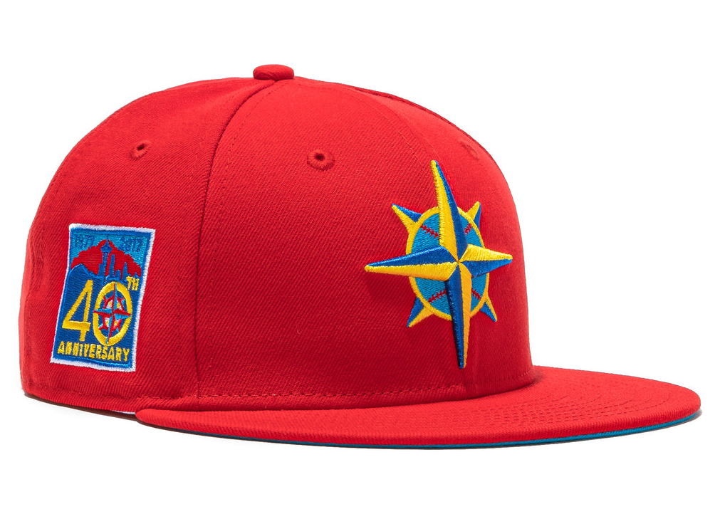 New Era Seattle Mariners Hat Wheels 40th Anniversary Patch Hat 