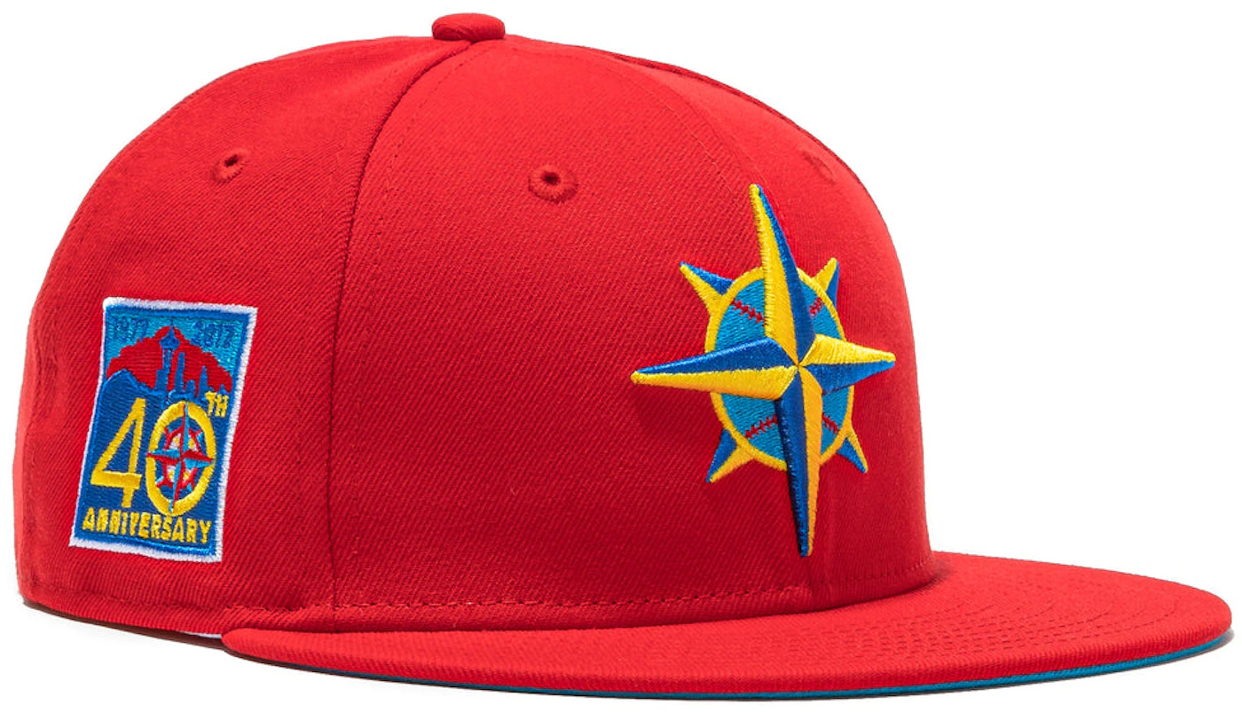 Officially Licensed MLB Men's New Era 40th Anniversary Hat - Mariners