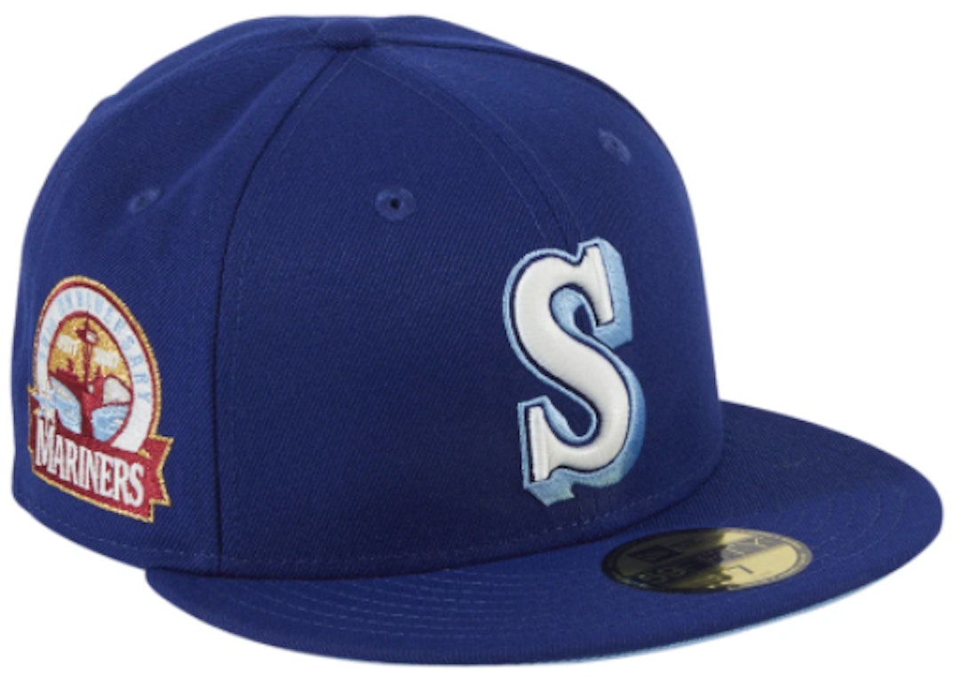 Pre-owned New Era Seattle Mariners Quiet Storm Hat Club Exclusive 30th Anniversary Patch 59fifty Fitted Hat Ro In Royal/white
