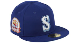 New Era Seattle Mariners Quiet Storm Hat Club Exclusive 30th Anniversary Patch 59Fifty Fitted Hat Royal/White