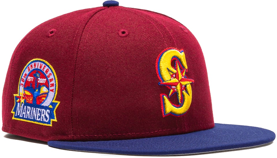 Seattle Mariners 30th Anniversary Blue Red 59Fifty Fitted Hat by MLB x New  Era