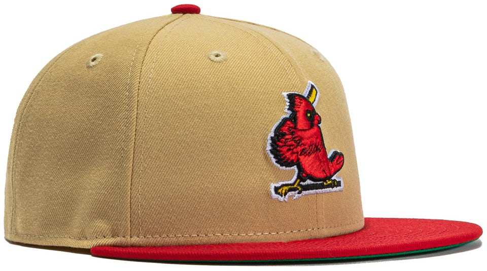 New Era St Louis Cardinals Ballpark Snacks 1967 World Series Patch Hat Club Exclusive 59FIFTY Hat Khaki