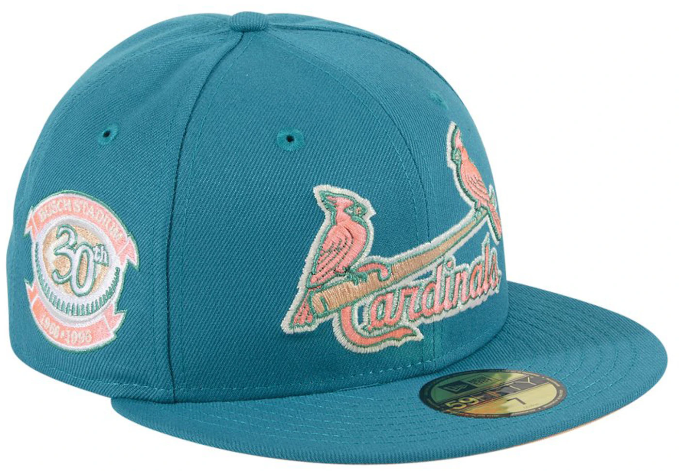 New Era St Louis Cardinals Blue Stl Cardinals Sky Blue GCP Grey UV 59FIFTY Fitted Hat, Blue, POLYESTER, Size 8, Rally House