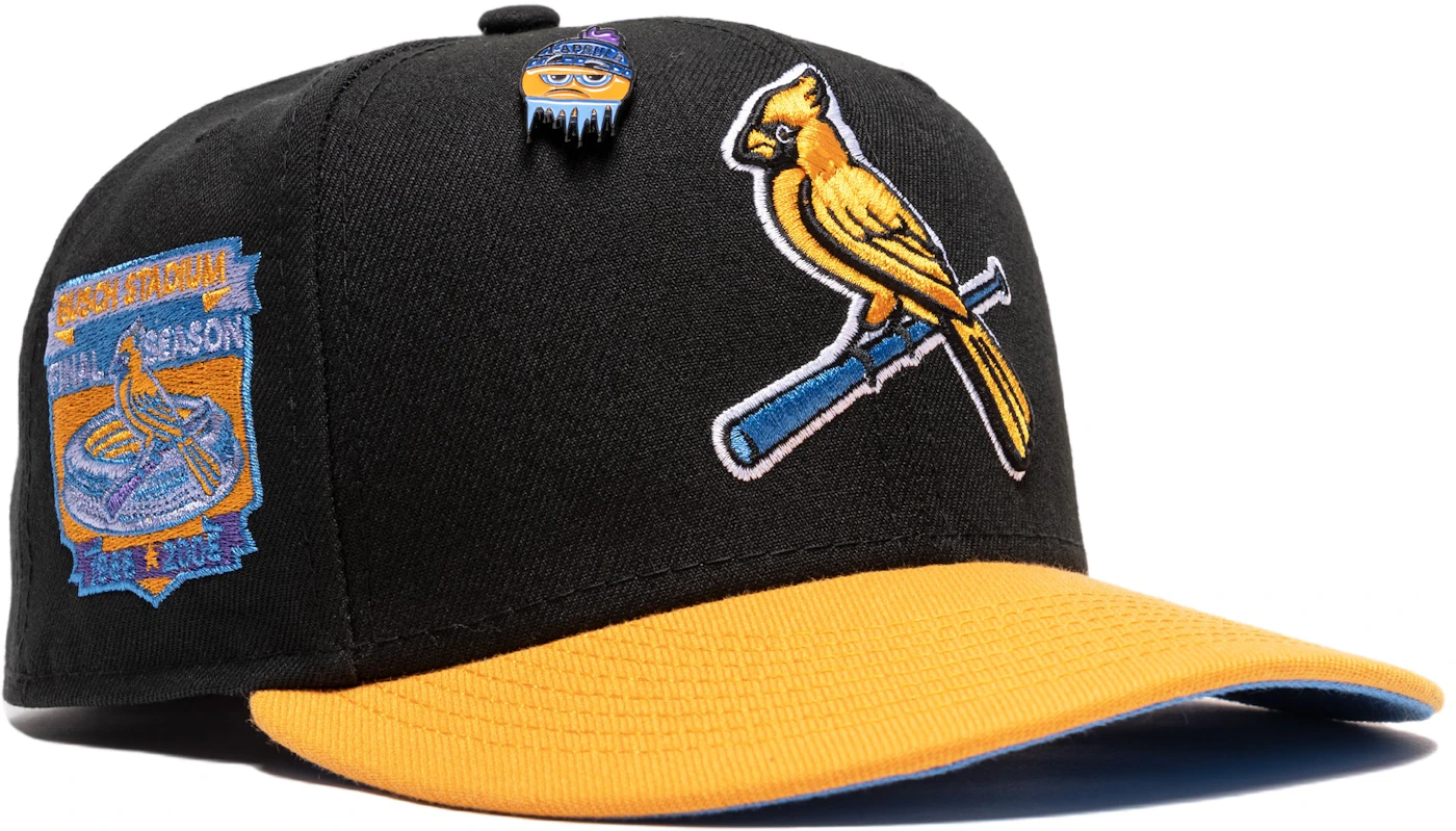 New Era Hat St Louis Cardinals MLB World Series Patch Glacier Blue Size 7  1/2