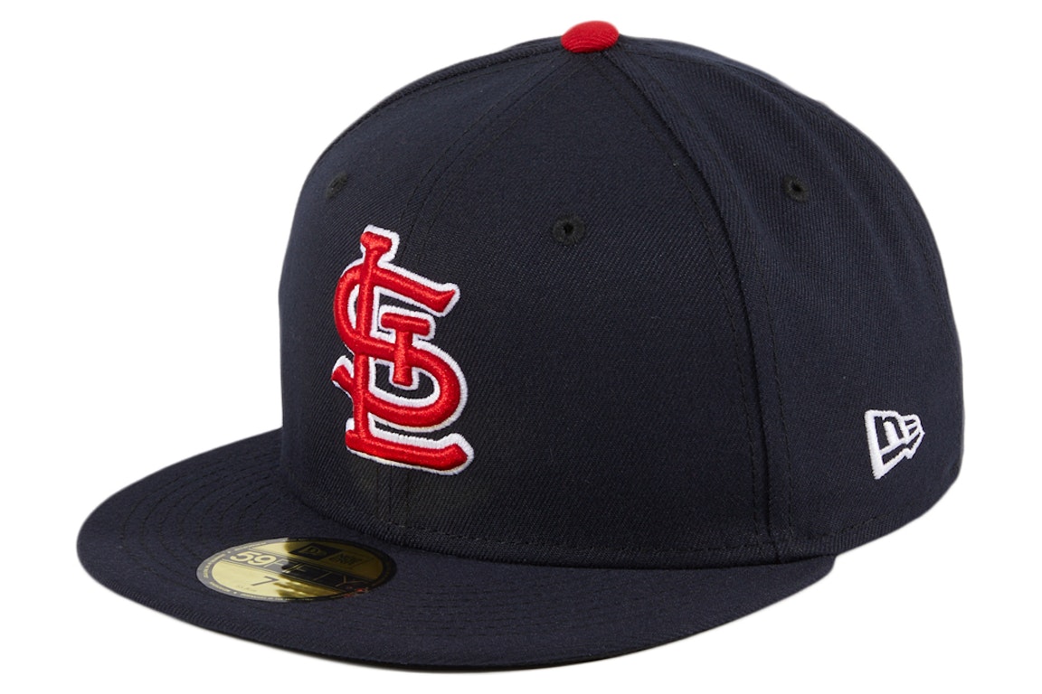 Pre-owned New Era St. Louis Cardinals On-field Alternate 2 Authentic Collection 59fifty Fitted Hat Navy
