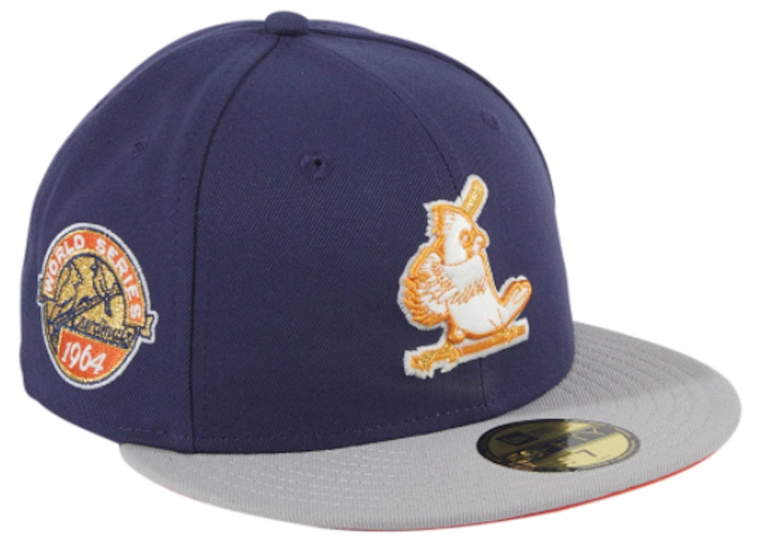 Pre-owned New Era St Louis Cardinals Quiet Storm Hat Club Exclusive 1964 World Series Patch Alternate 59fifty  In Navy/grey