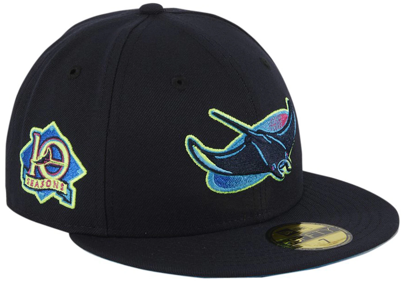 New Era Tampa Bay Rays 10th Anniversary Legend Two Tone Edition 59Fifty Fitted  Hat, DROPS