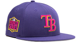 New Era Tampa Bay Rays Taco Pack 2020 World Series Patch Hat Club Exclusive 59Fifty Fitted Hat Purple/Gold