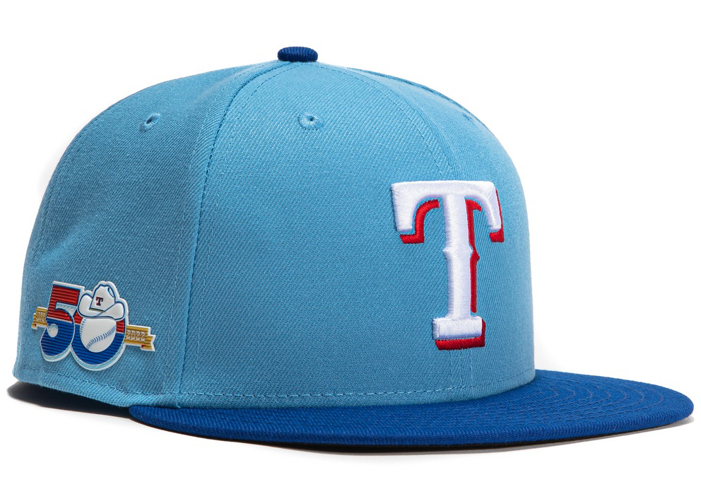 New Era Texas Rangers 50th Anniversary Patch Alternate 2 Hat Club