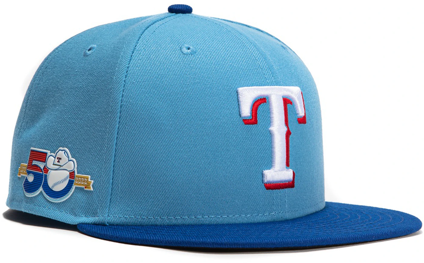 Exclusive New Era 59fifty Hometown Texas Rangers 40th Anniversary Patch Hat  sz 8