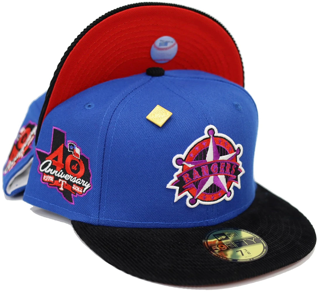 New Era Texas Rangers Cream Cord Brim Prime Edition 59Fifty Fitted Hat, EXCLUSIVE HATS, CAPS