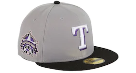 New Era Texas Rangers Fuji 1995 All Star Game Patch Hat Club Exclusive 59Fifty Fitted Hat Grey/Black