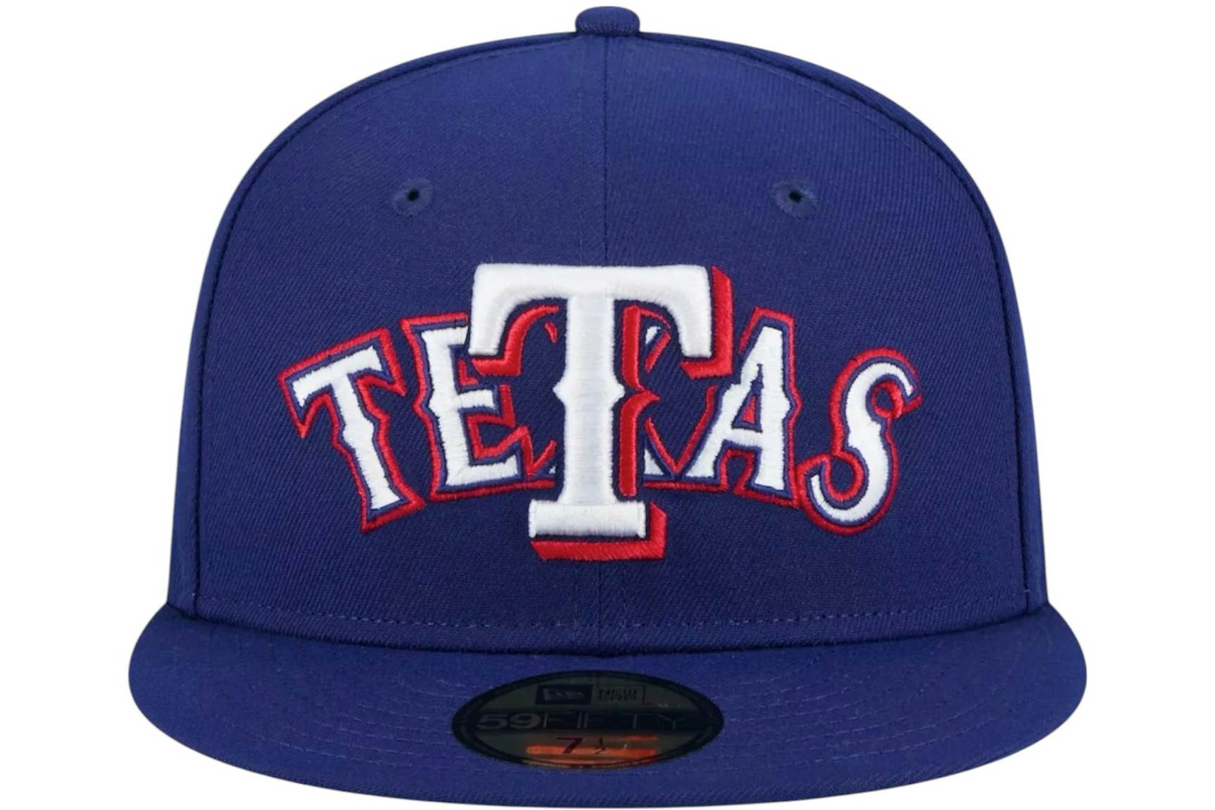 New Era Texas Rangers TETAS New Era Overlap 59Fifty Hat Blue Hombre ...