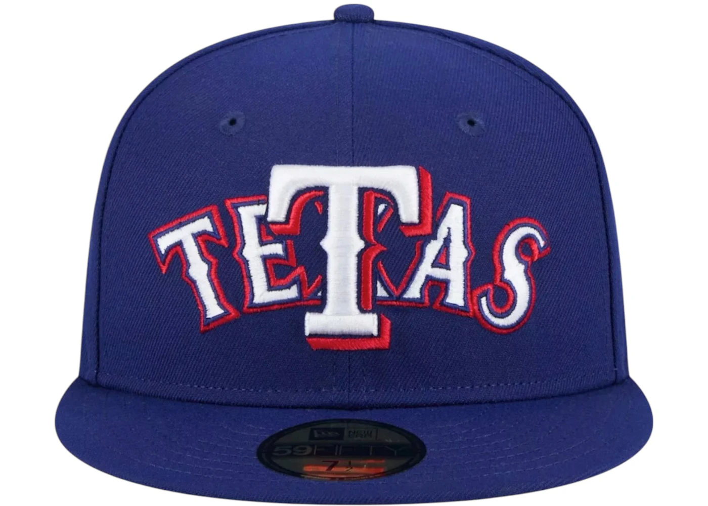 New Era Texas Rangers TETAS New Era Overlap 59Fifty Hat Blue Hombre ...
