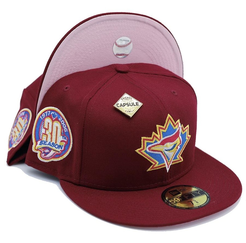 blue and pink new era hat