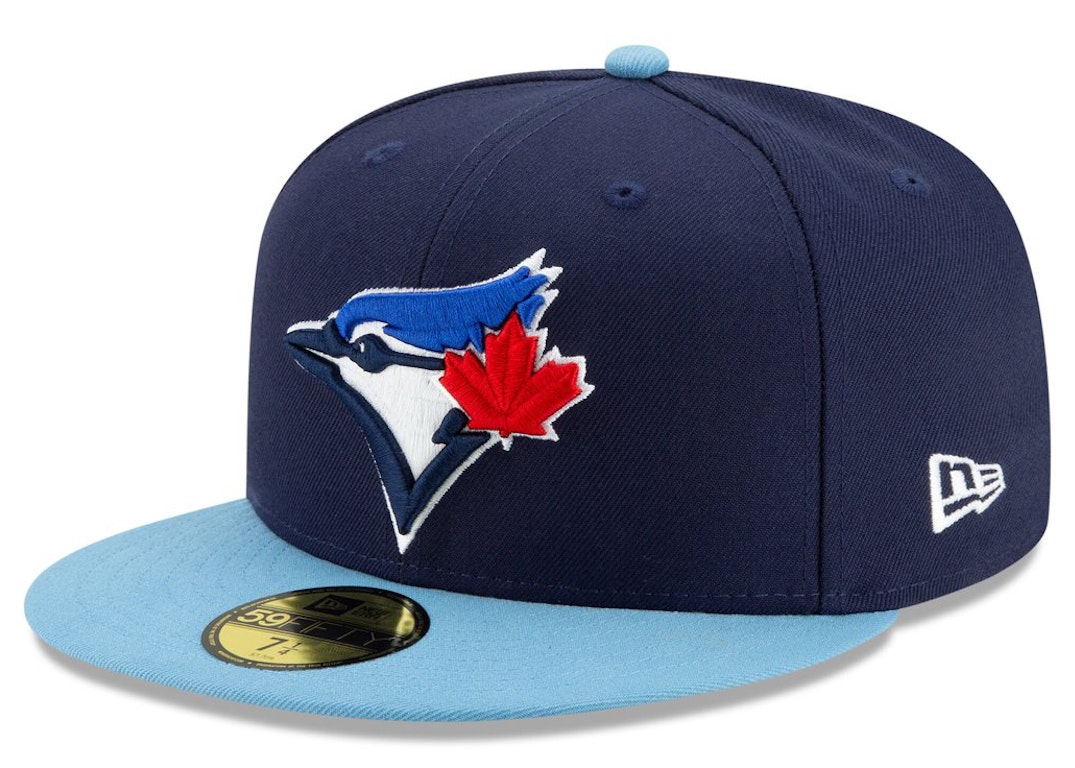 Pre-owned New Era Toronto Blue Jays Alternate 4 Authentic Collection 59fifty Fitted Hat Navy/light Blue