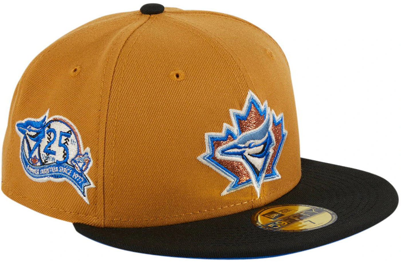 Exclusive Fitted Off-White Maroon Toronto Blue Jays New Era Fitted Hat 7 3/4