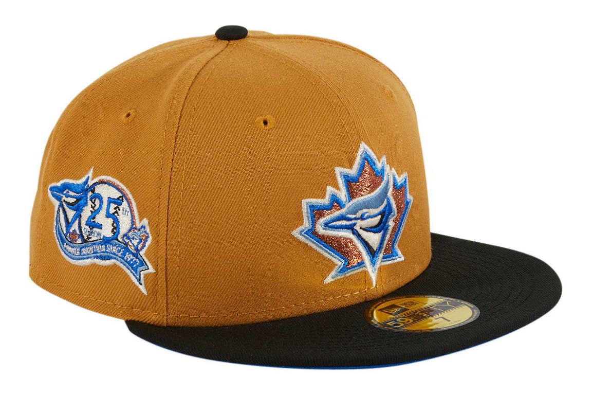 Pre-owned New Era Toronto Blue Jays Ancient Egypt 25th Anniversary Hat Club Exclusive 59fifty Fitted Hat Khaki In Khaki/black/royal Blue