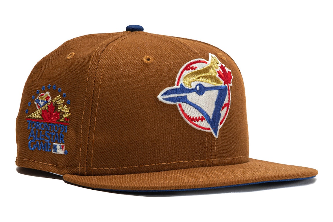 Pre-owned New Era Toronto Blue Jays Ballpark Snacks 1991 All Star Game Patch Hat Club Exclusive 59fifty Hat Kh In Khaki