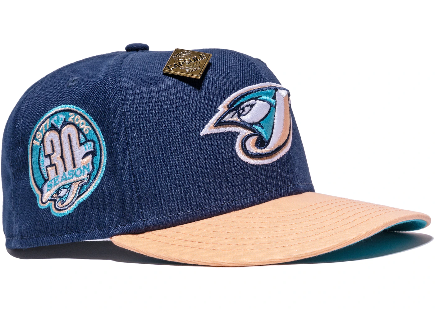 New Era Toronto Blue Jays Capsule Hats Oceanside Collection 30th Season  59Fifty Fitted Hat Navy/Blue - FW21 - GB
