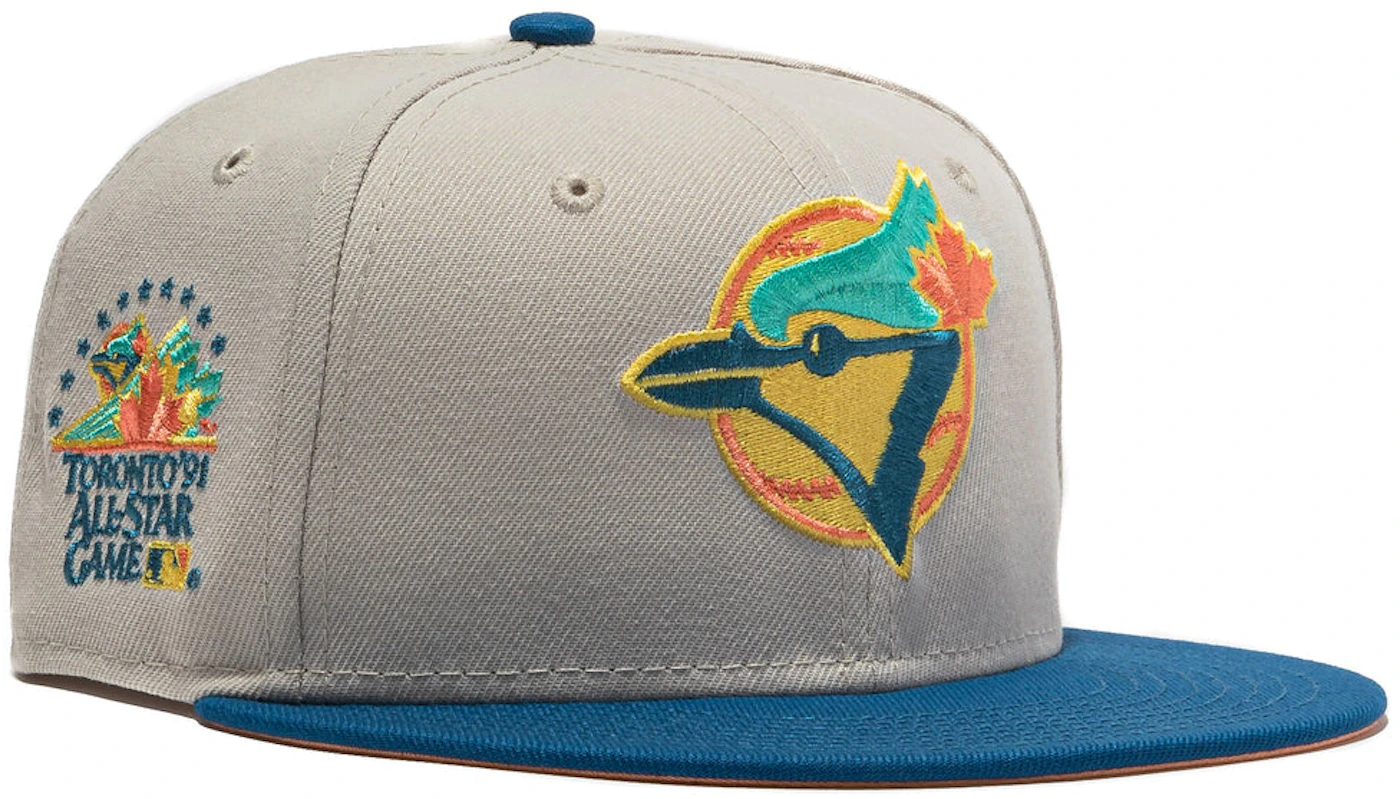 Men's New Era Stone/Black Toronto Blue Jays Chrome 59FIFTY Fitted Hat