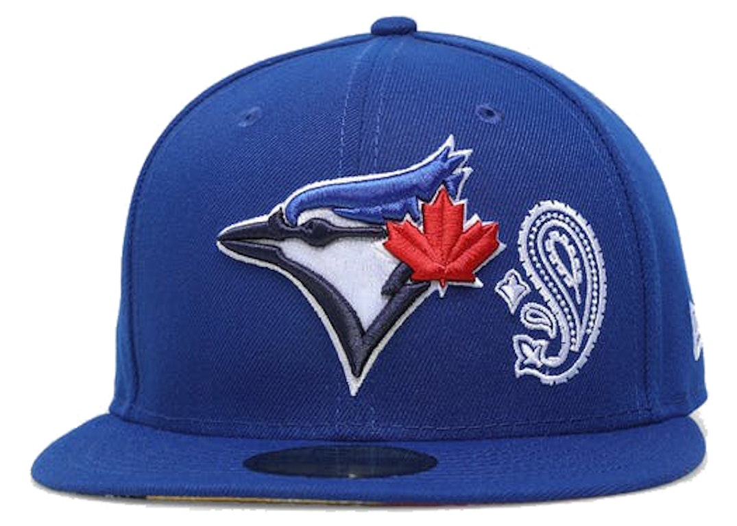 Pre-owned New Era Toronto Blue Jays Patchwork Paisley Undervisor 59fifty Fitted Hat Blue