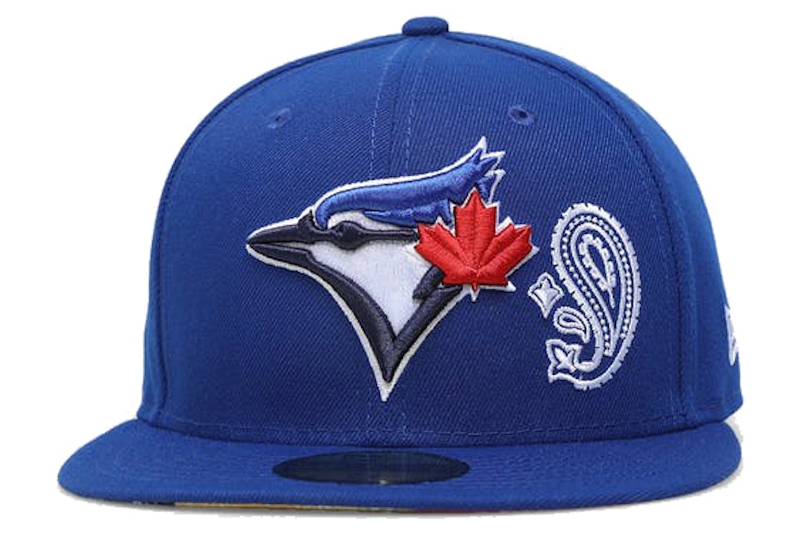 Pre-owned New Era Toronto Blue Jays Patchwork Paisley Undervisor 59fifty Fitted Hat Blue