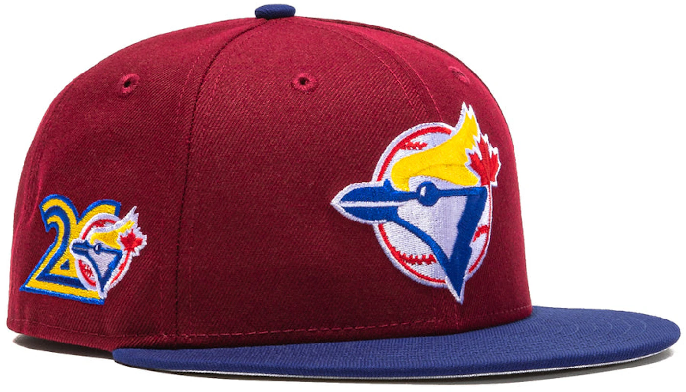 Men's New Era Cardinal Toronto Blue Jays White Logo 59FIFTY Fitted Hat