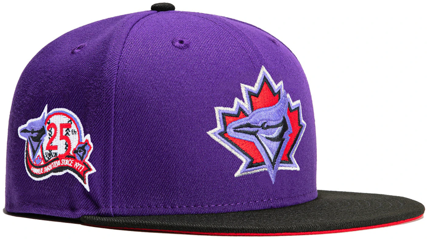 New Era Toronto Blue Jays T-Dot 25th Anniversary Patch Hat Club Exclusive  59Fifty Fitted Hat Purple/Black Men's - FW22 - US