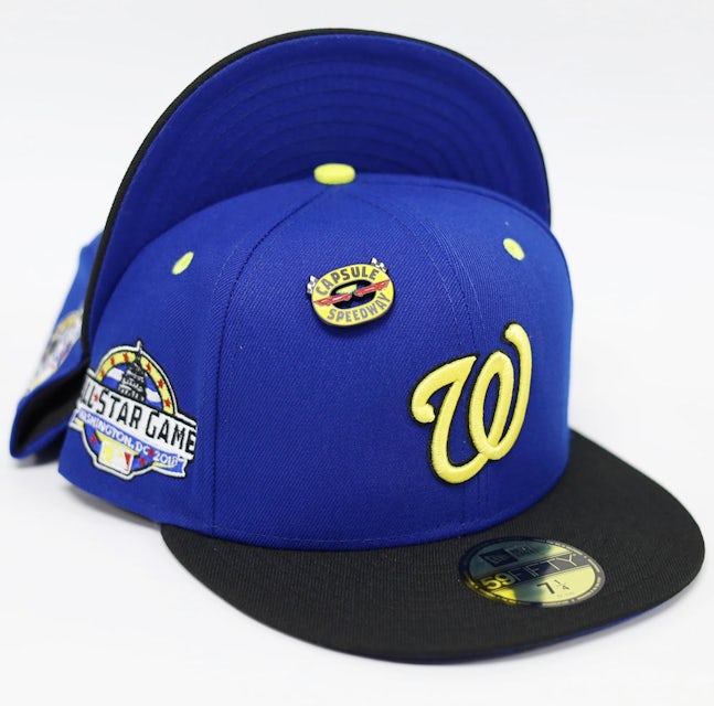 New Era Washington Nationals Red Fitted Hat MLB World Series Patch All Over  Cap