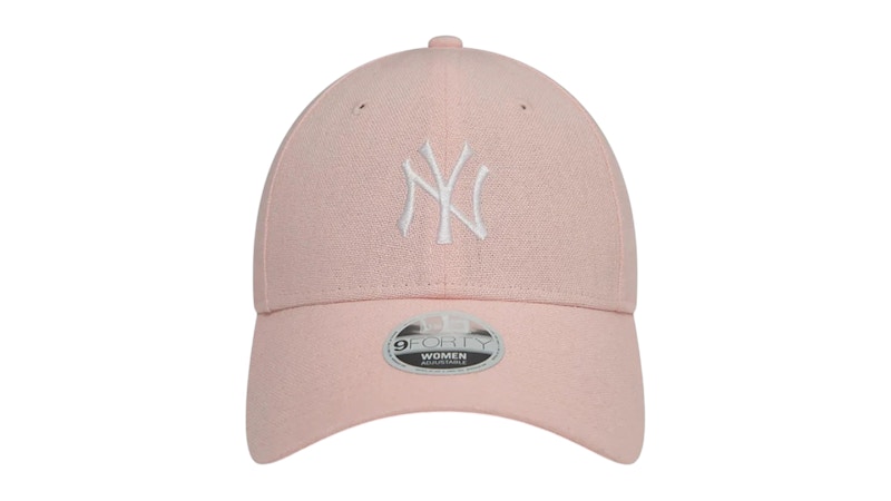 Pre-owned New Era Women's New York Yankees Mlb Linen 9forty Cap (ss25) In Pink